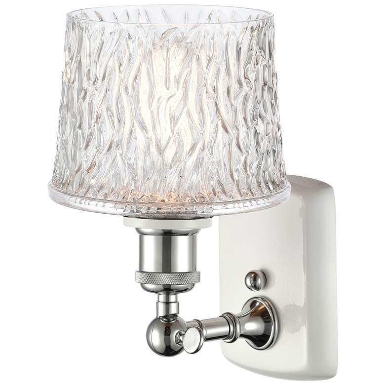 Image 1 Niagra 11.5 inch High White and Polished Chrome Sconce w/ Clear Shade