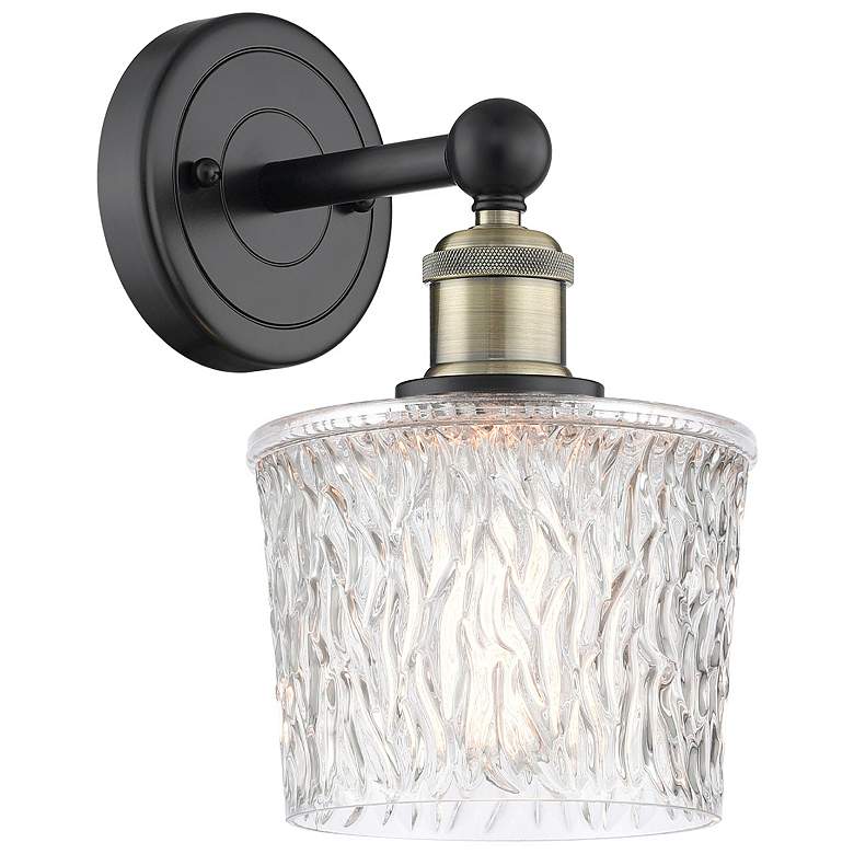 Image 1 Niagra 11"High Black Antique Brass Sconce With Clear Shade