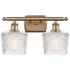Niagra 12"H Brushed Brass 2-Light Wall Sconce w/ Clear Glass