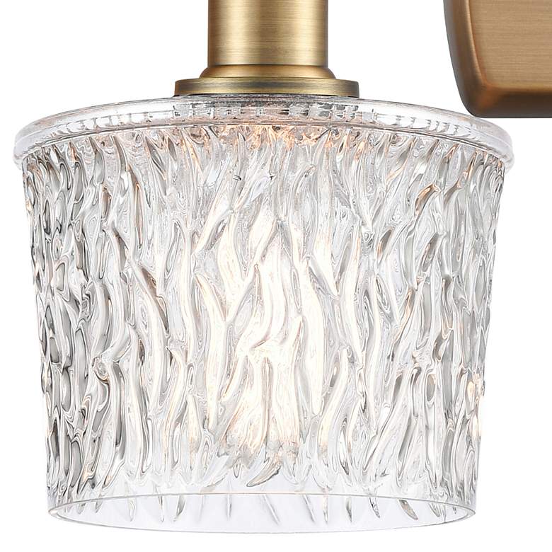 Image 2 Niagra 12"H Brushed Brass 2-Light Wall Sconce w/ Clear Glass more views