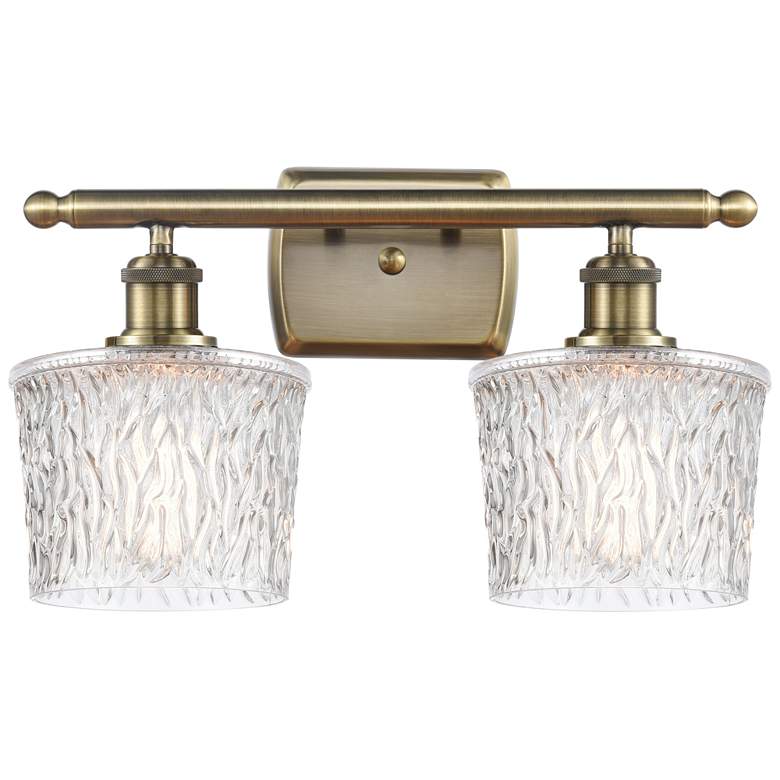 Image 1 Niagra 16" Wide 2 Light Antique Brass Bath Vanity Light w/ Clear Shade