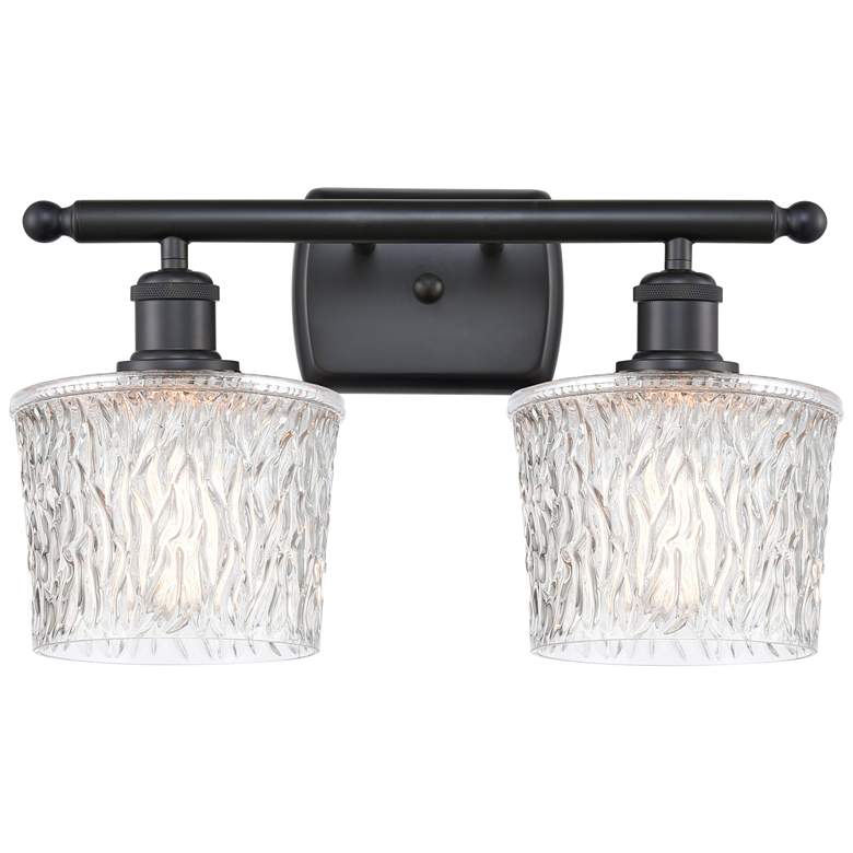 Image 1 Niagra 16" Wide 2 Light Matte Black Bath Vanity Light w/ Clear Shade