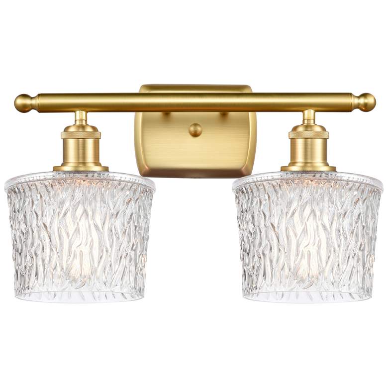Image 1 Niagra 16" Wide 2 Light Satin Gold Bath Vanity Light w/ Clear Shade