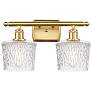 1_Niagra 16" Wide 2 Light Satin Gold Bath Vanity Light w/ Clear Shade