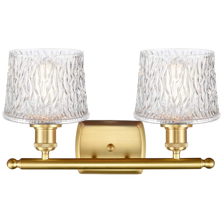 Image 2 Niagra 16" Wide 2 Light Satin Gold Bath Vanity Light w/ Clear Shade more views