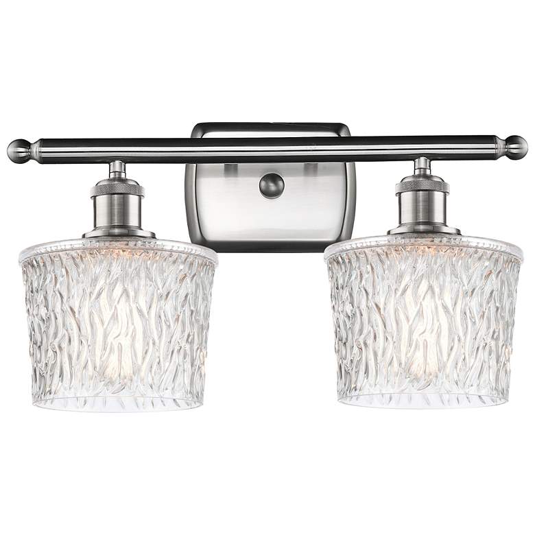 Image 1 Niagra 16"W 2 Light Brushed Satin Nickel Bath Vanity Light w/ Clear Sh