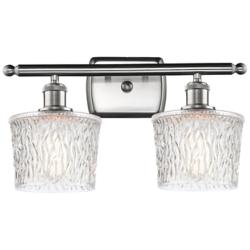 Niagra 16"W 2 Light Brushed Satin Nickel Bath Vanity Light w/ Clear Sh