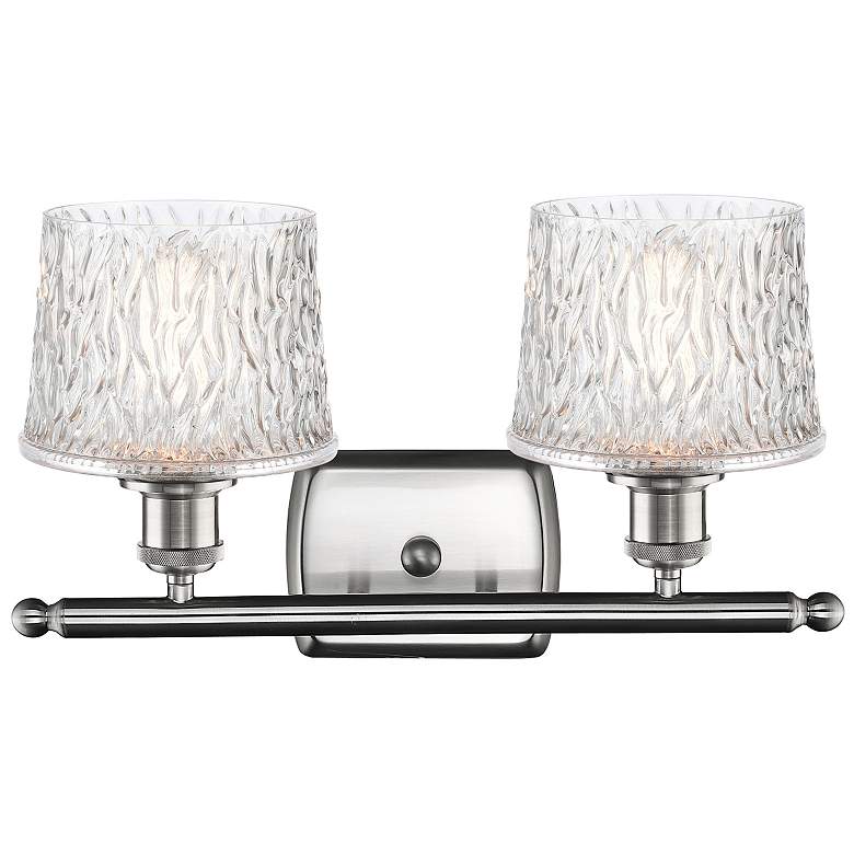 Image 2 Niagra 16"W 2 Light Brushed Satin Nickel Bath Vanity Light w/ Clear Sh more views