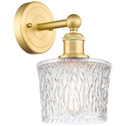 Niagra 2.25&quot; High Satin Gold Sconce With Clear Shade