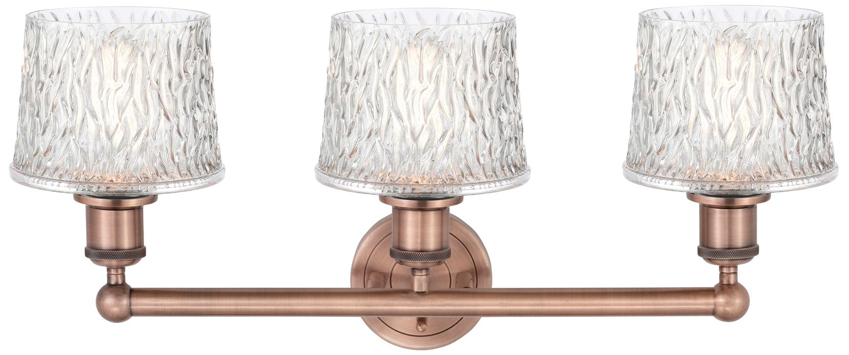 Image 2 Niagra 24.5" Wide 3 Light Antique Copper Bath Vanity Light With Clear  more views