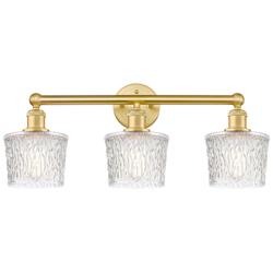 Niagra 24.5&quot; Wide 3 Light Satin Gold Bath Vanity Light With Clear Shad