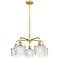 Niagra 24.5" Wide 5 Light Satin Gold Stem Hung Chandelier With Clear S
