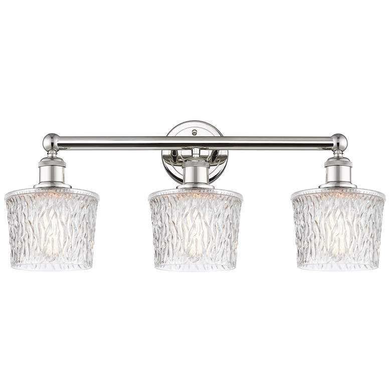 Image 1 Niagra 24.5"W 3 Light Polished Nickel Bath Vanity Light With Clear Sha