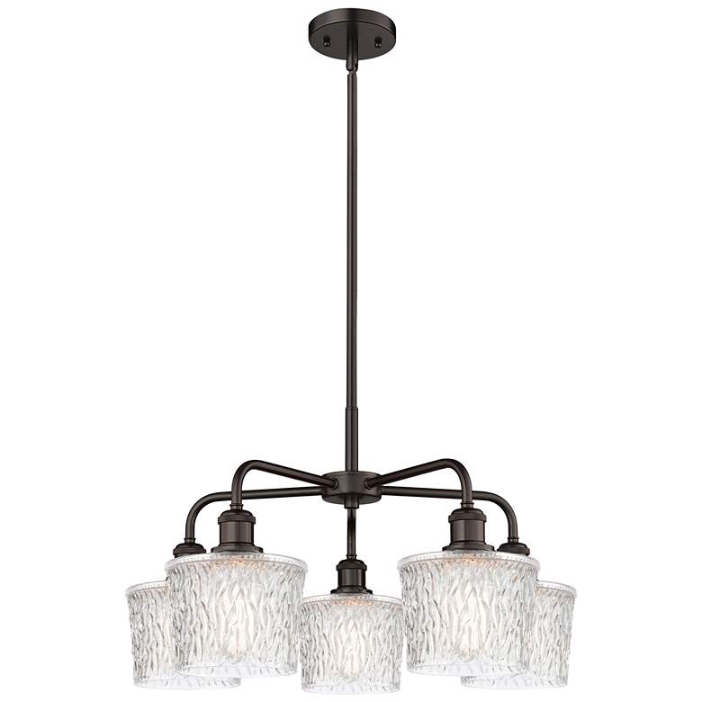 Image 1 Niagra 24.5"W 5 Light Oil Rubbed Bronze Stem Hung Chandelier w/ Clear