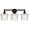 Niagra 25" 3-Light Matte Black Bath Light