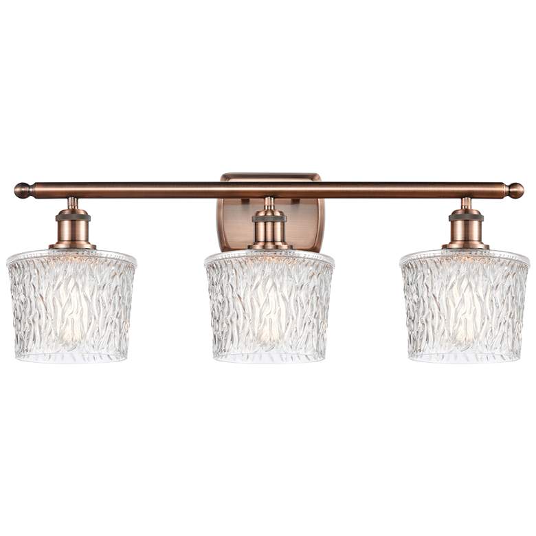 Image 1 Niagra 26" Wide 3 Light Copper Bath Vanity Light w/ Clear Shade