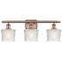 Niagra 26" Wide 3 Light Copper Bath Vanity Light w/ Clear Shade