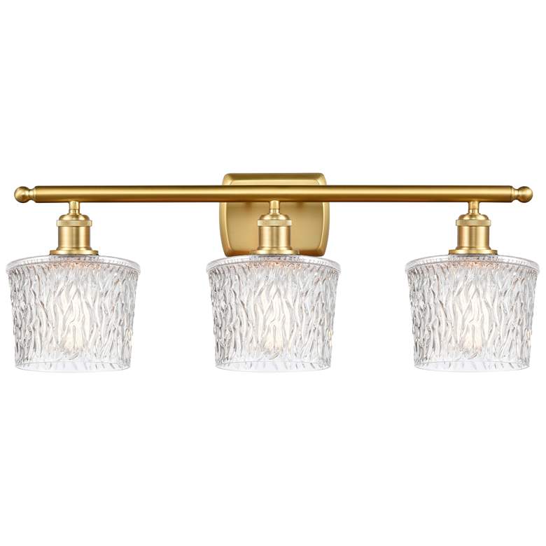 Image 1 Niagra 26" Wide 3 Light Satin Gold Bath Vanity Light w/ Clear Shade