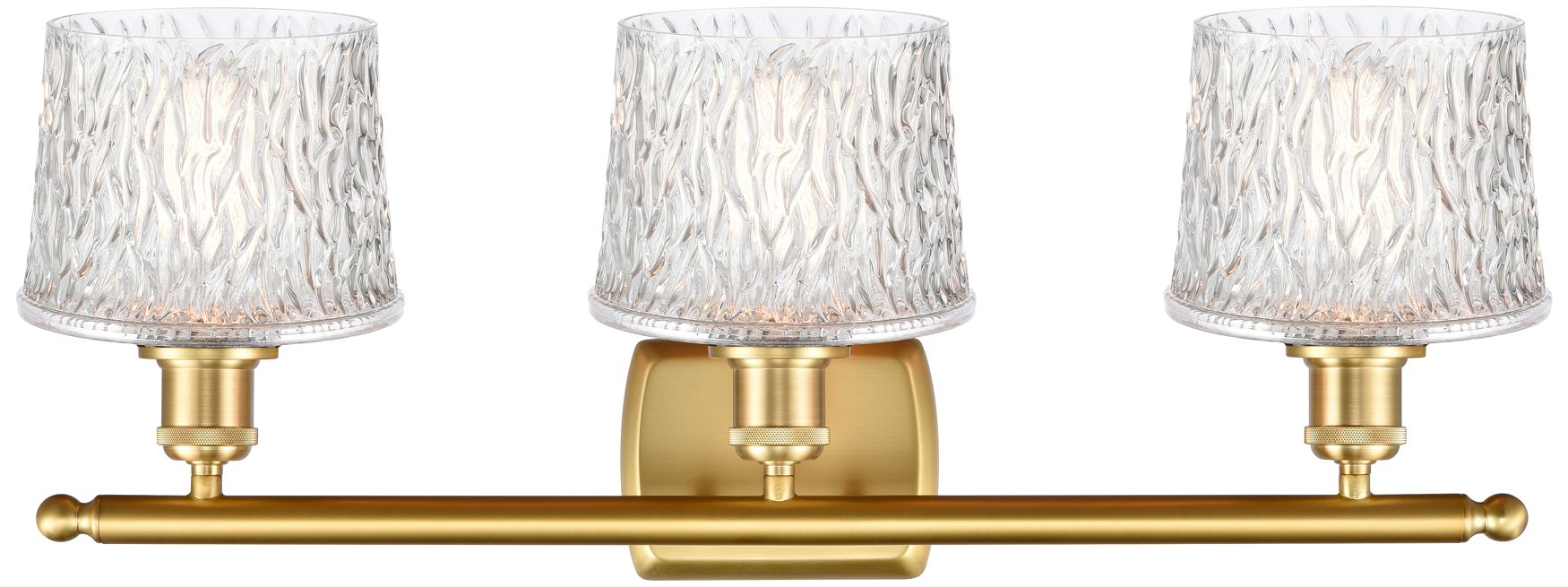 Image 2 Niagra 26" Wide 3 Light Satin Gold Bath Vanity Light w/ Clear Shade more views