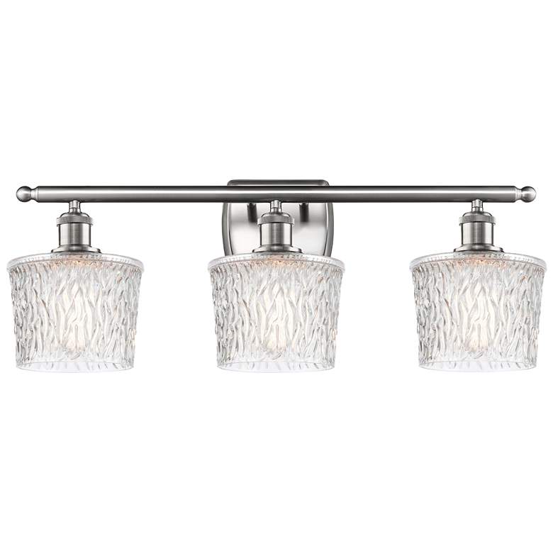 Image 1 Niagra 26"W 3 Light Brushed Satin Nickel Bath Vanity Light w/ Clear Sh