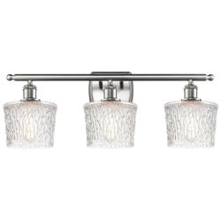 Niagra 26"W 3 Light Brushed Satin Nickel Bath Vanity Light w/ Clear Sh