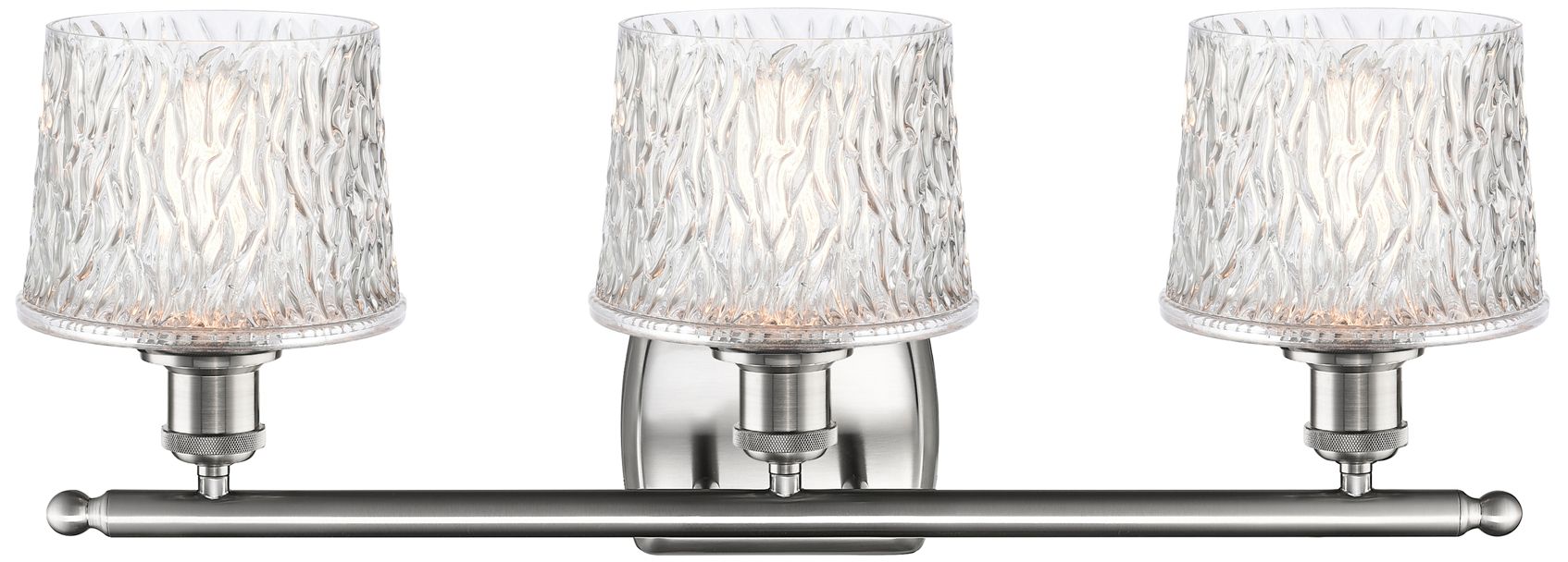 Image 2 Niagra 26"W 3 Light Brushed Satin Nickel Bath Vanity Light w/ Clear Sh more views