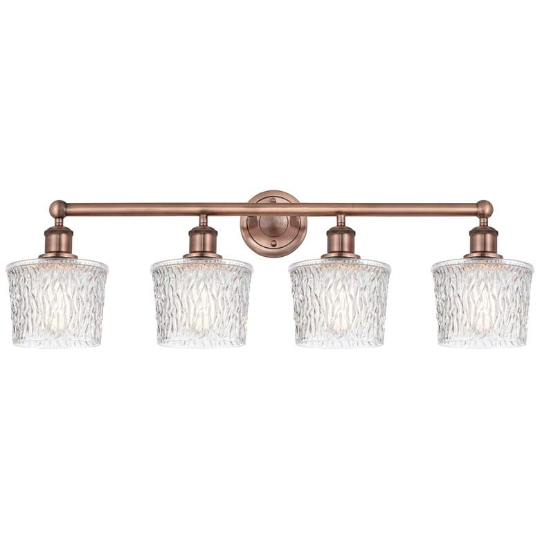 Image 1 Niagra 33.5" Wide 4 Light Antique Copper Bath Vanity Light With Clear