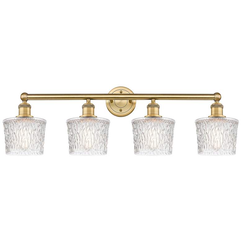 Image 1 Niagra 33.5" Wide 4 Light Brushed Brass Bath Vanity Light With Clear S