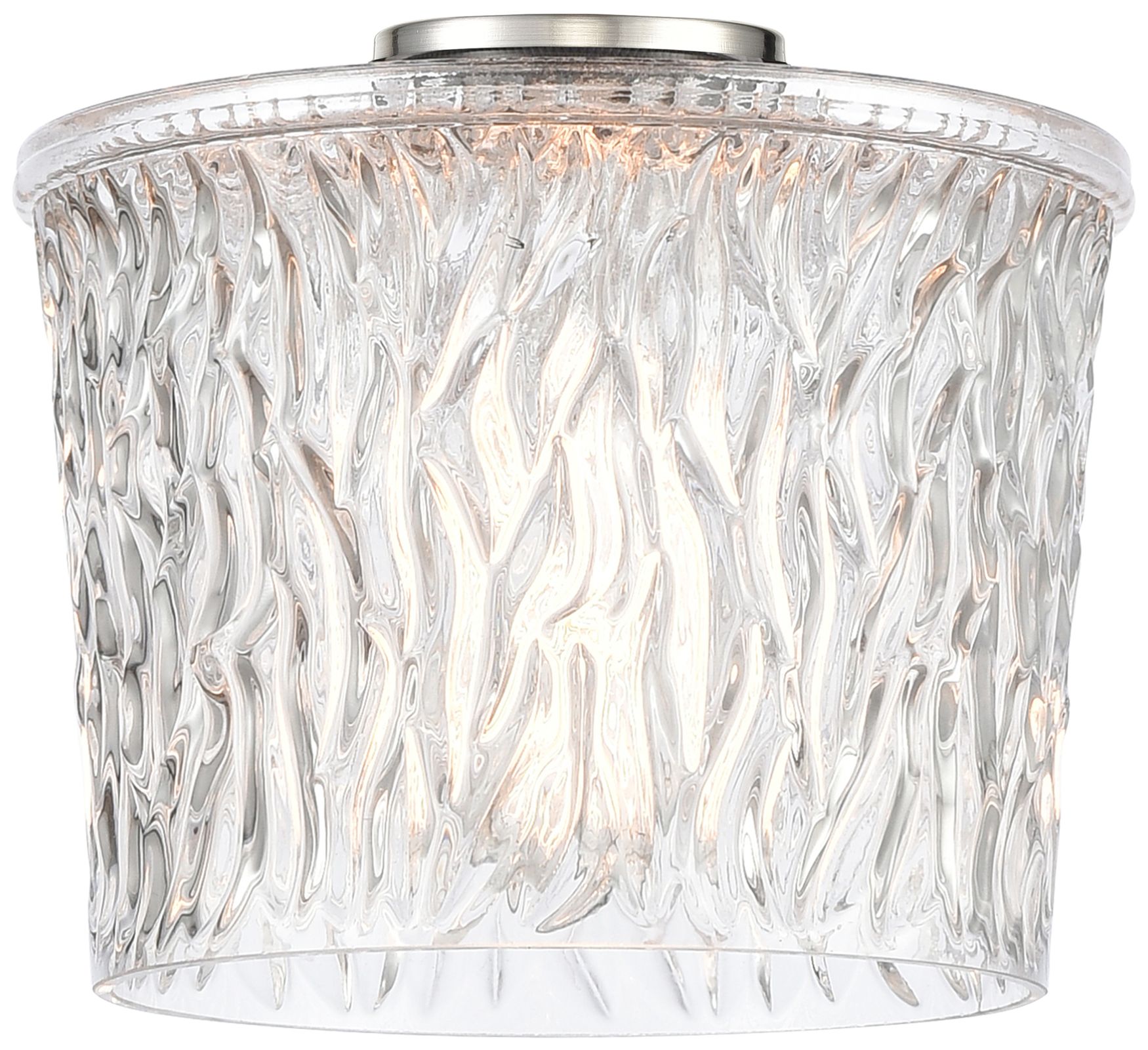 Image 3 Niagra 6.5" Wide Brushed Satin Nickel Semi Flush Mount w/ Clear Shade more views