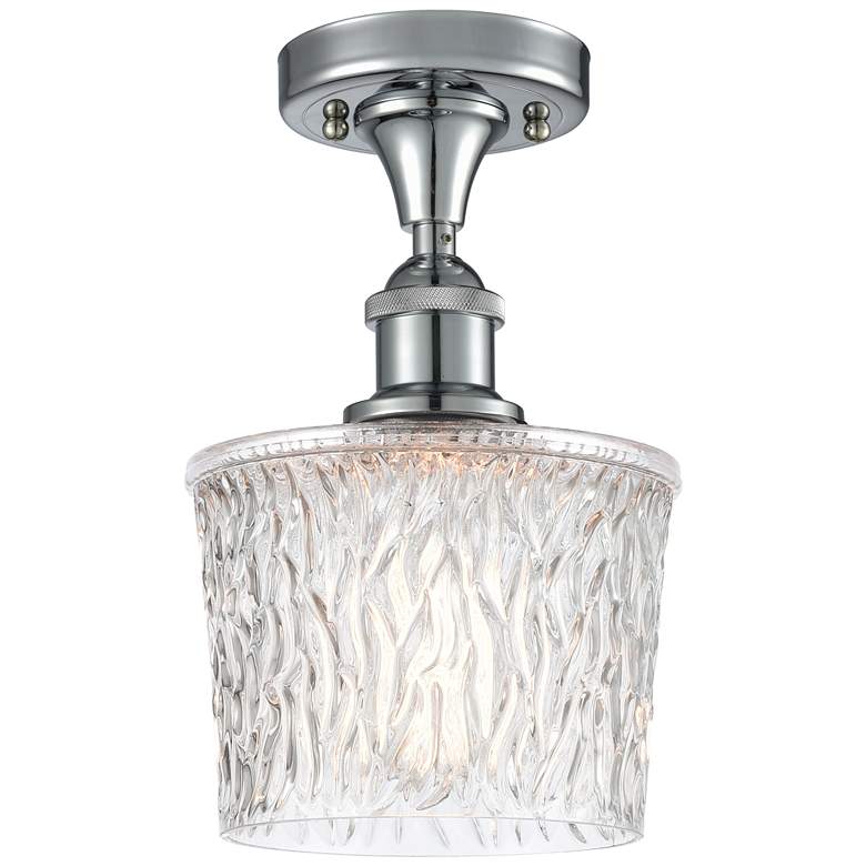 Image 1 Niagra 6.5" Wide Polished Chrome Semi Flush Mount w/ Clear Shade