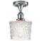 Niagra 6.5" Wide Polished Chrome Semi Flush Mount w/ Clear Shade