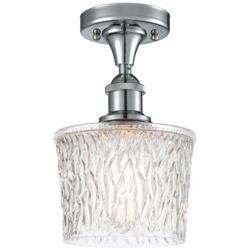 Niagra 6.5" Wide Polished Chrome Semi Flush Mount w/ Clear Shade