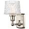 Niagra 7" LED Sconce - Nickel Finish - Clear Shade