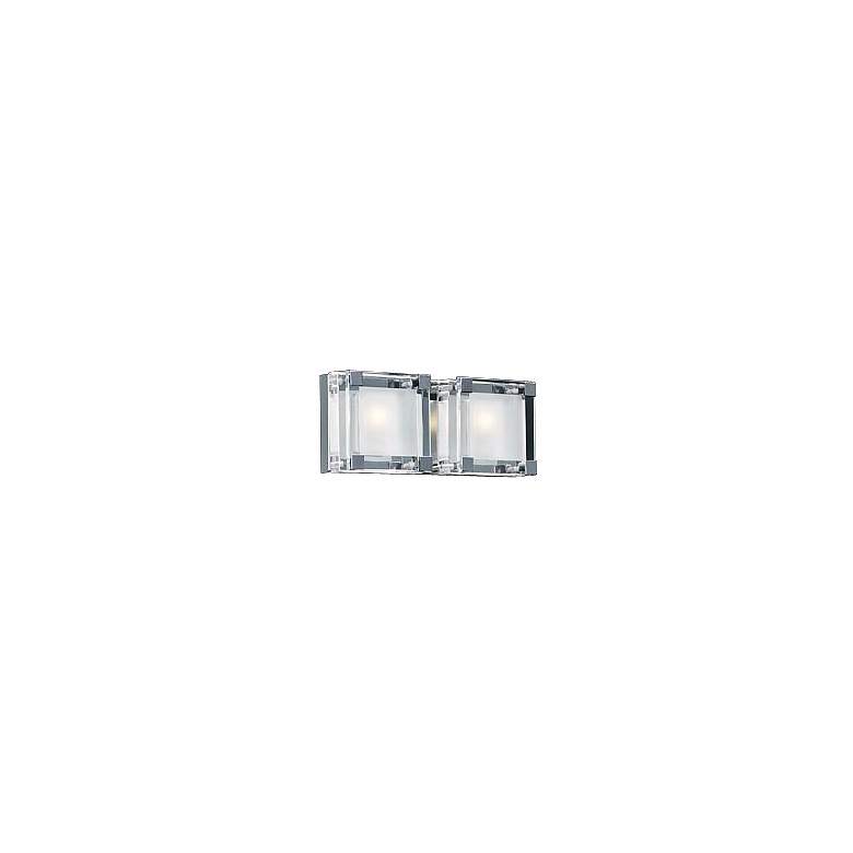 Image 1 Nice Cube Frosted Glass 12 inch Wide ADA Bathroom Light