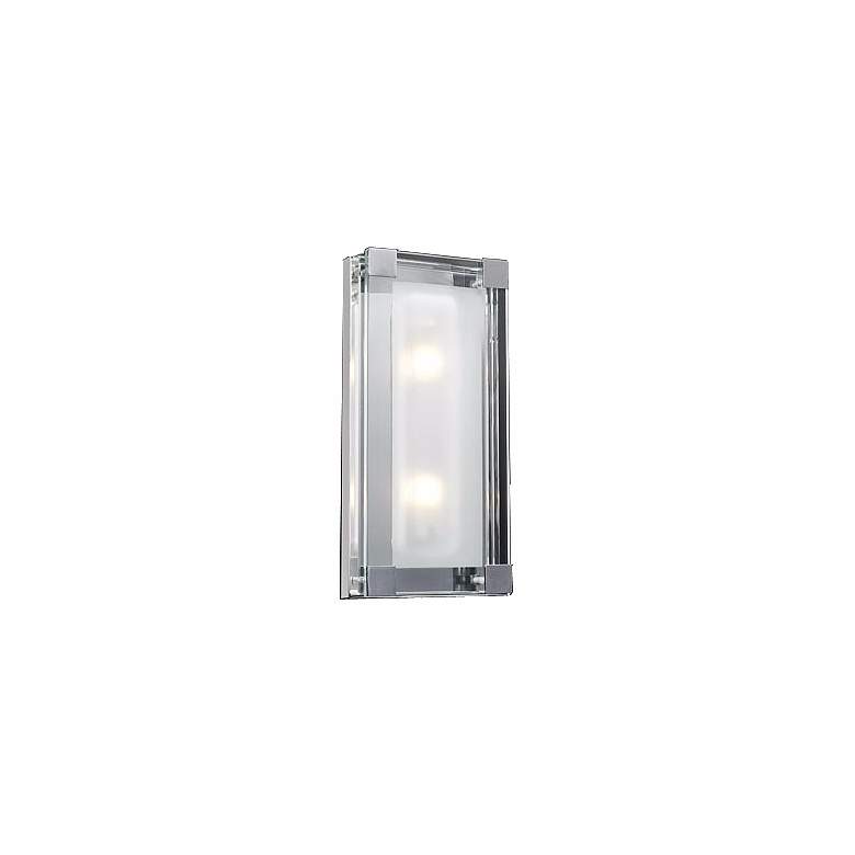 Image 1 Nice Cube Frosted Glass 14 inch High ADA Wall Sconce