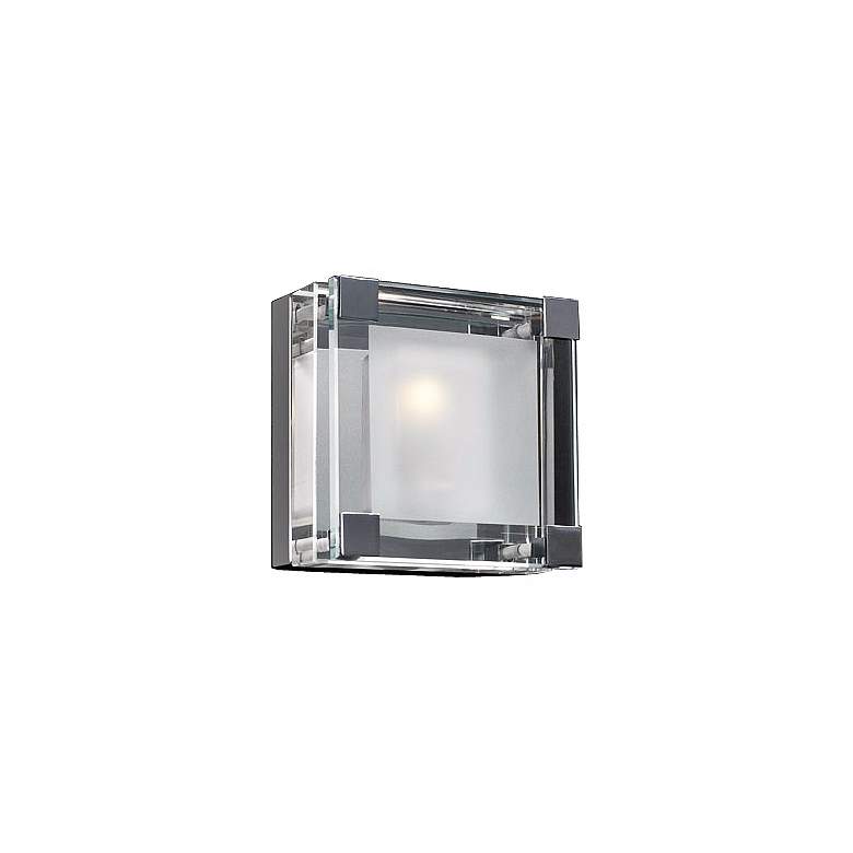 Image 1 Nice Cube Frosted Glass 5 1/4" High ADA Wall Sconce