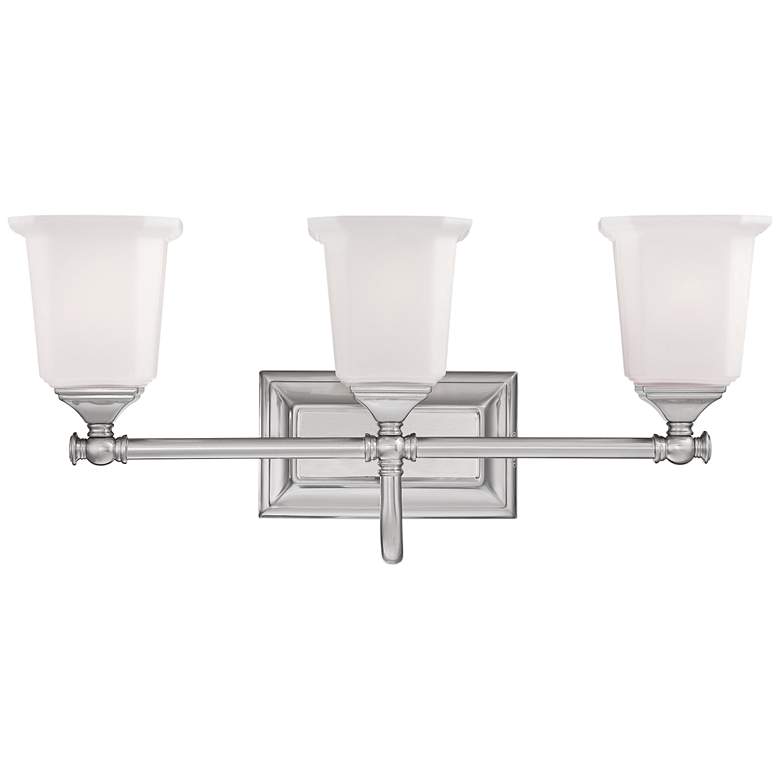 Image 1 Nicholas Collection Brushed Nickel 22 inch Wide Bathroom Light
