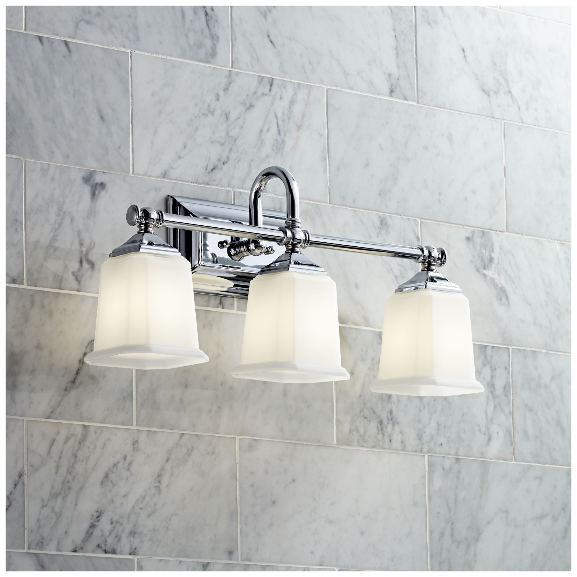 brushed chrome bathroom light fixtures