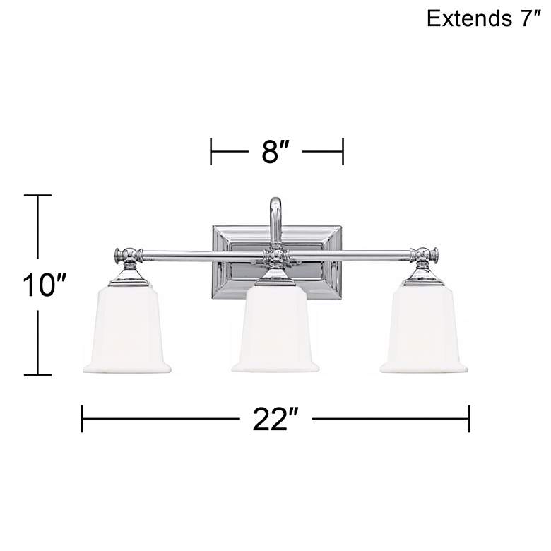 Image 4 Nicholas Collection Polished Chrome 22 inch Wide Bathroom Light more views