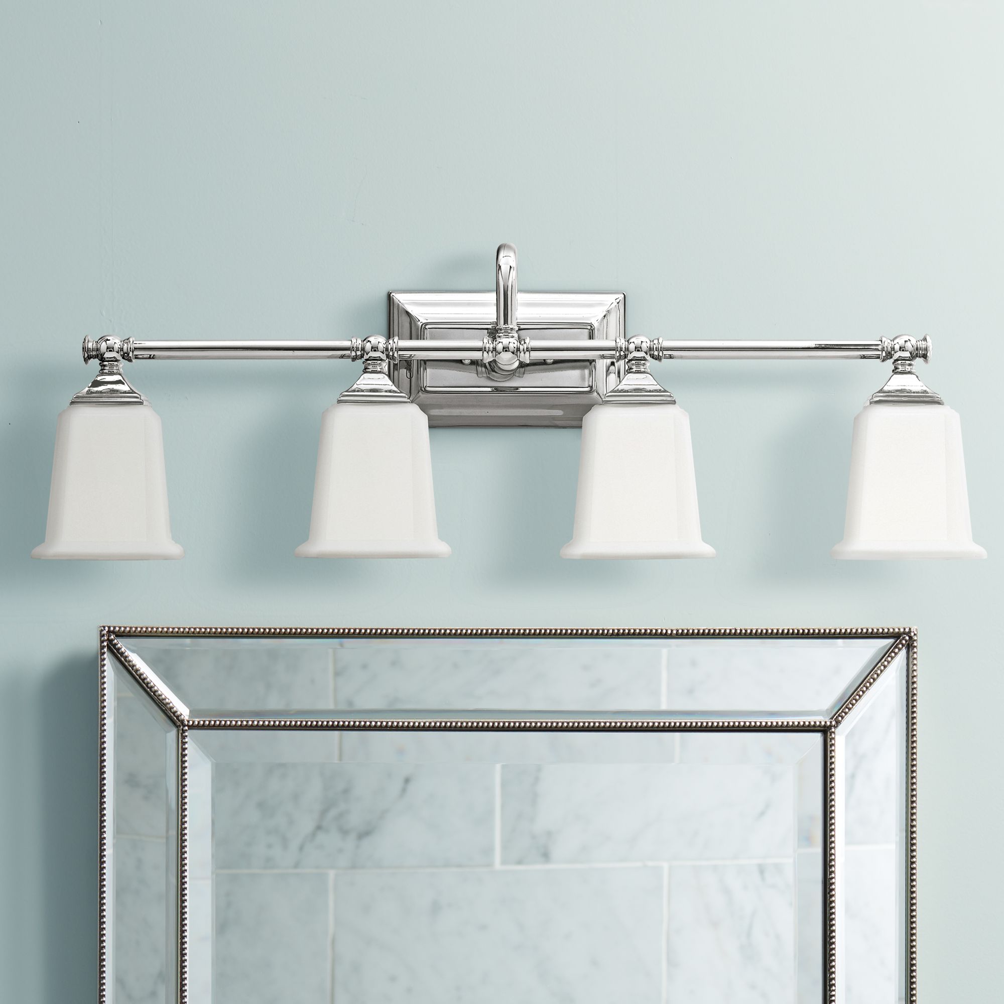 Traditional Chrome Bathroom Lighting Lamps Plus