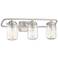 Nichols 24" Wide Brushed Nickel 3-Light Bath Light