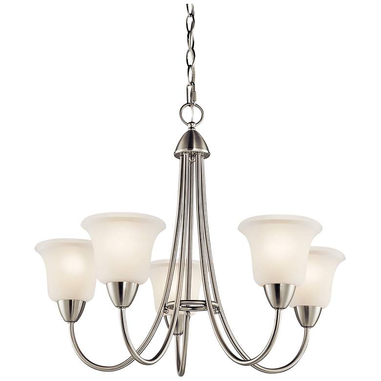 Image 1 Nicholson Brushed Nickel Chandelier 5Lt