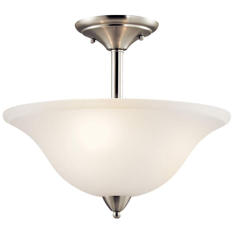 Image 1 Nicholson Brushed Nickel Semi Flush 3Lt