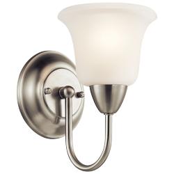 Nicholson Brushed Nickel Wall Sconce 1Lt