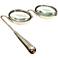 Nickel Decorative Lorgnette Magnifying Glass