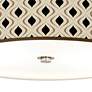 Nickel Finish 14" Wide Ceiling Light with Opaque Shade