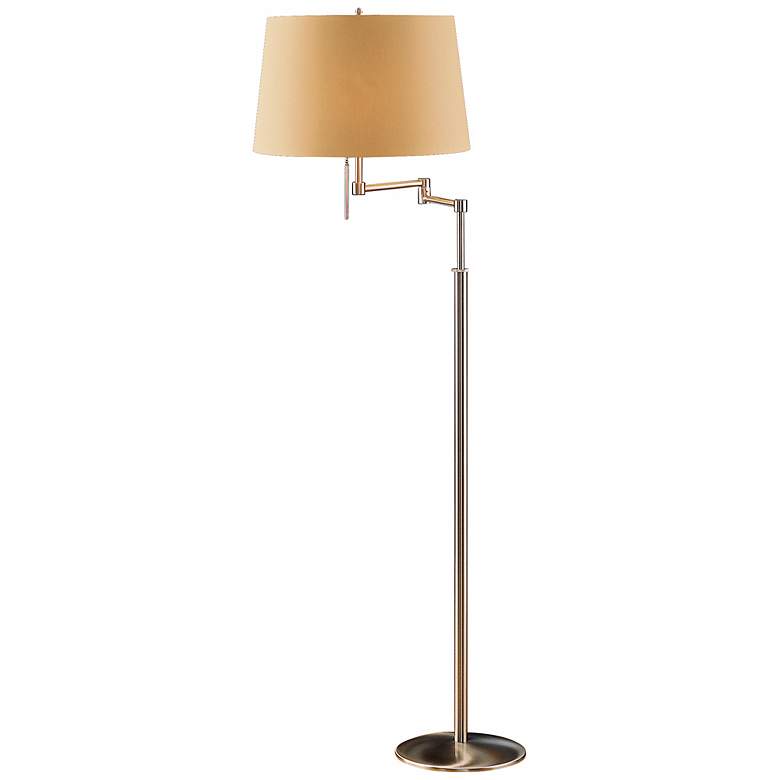 Image 1 Nickel Kupfer Swing Arm Holtkoetter Floor Lamp