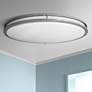 Nickel Oval 32 1/2" Wide 4707 Lumen LED Ceiling Light