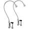 Nickolas Brushed Steel LED Clamp-On Barbecue Light Set of 2