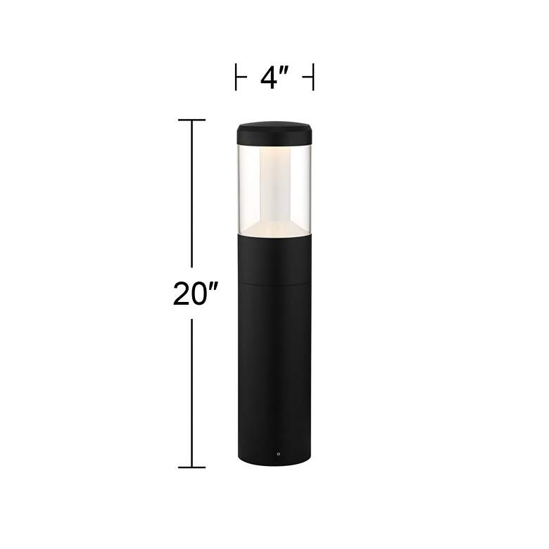 Image 5 Nicola 20" High Black LED Landscape Bollards Set of 2 more views